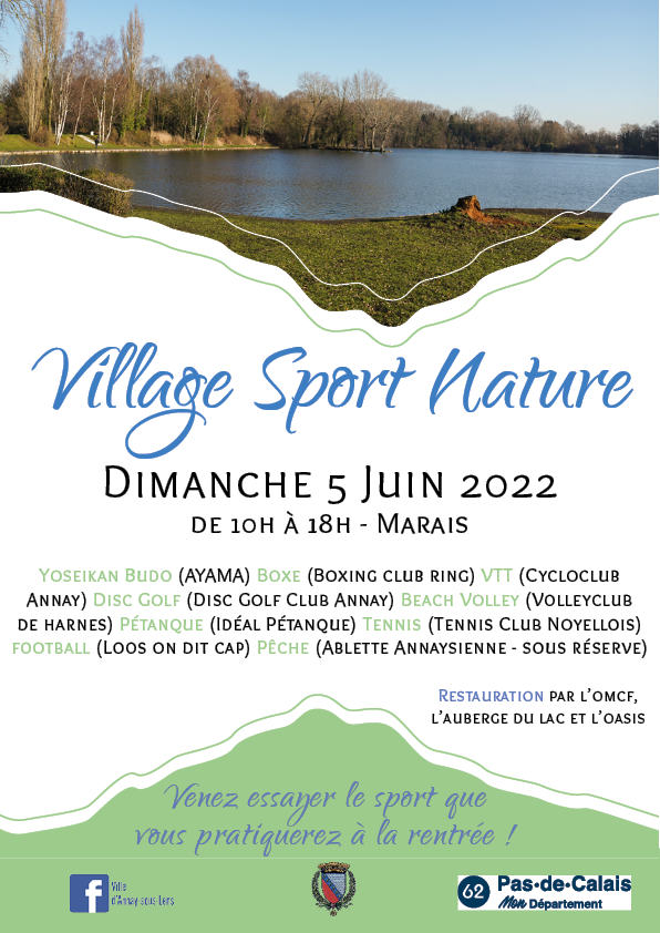 Affiche village sport nature