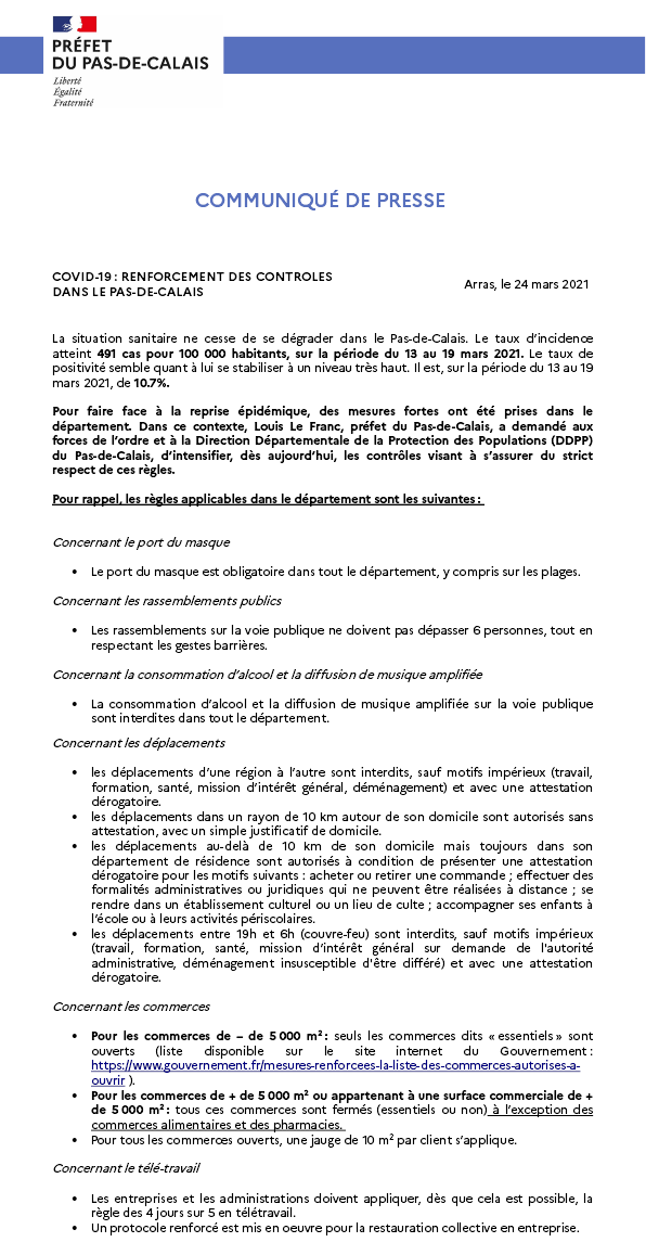 Communiqué pref